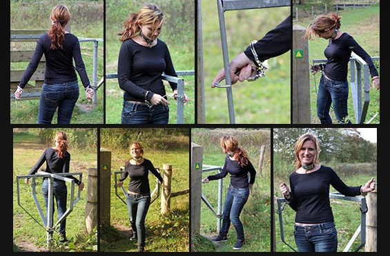 Self cuffing outdoors!