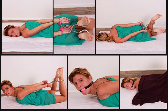 Sleeping hogtied