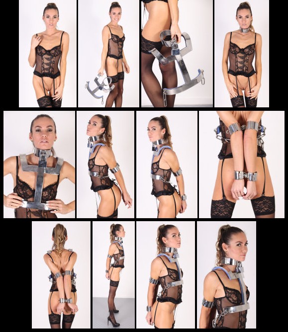 Sylvie – extreme steel elbow bondage