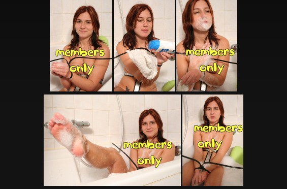 Taking a bath