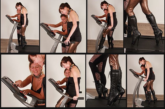 Treadmill ballet boot challenge with Roxanne