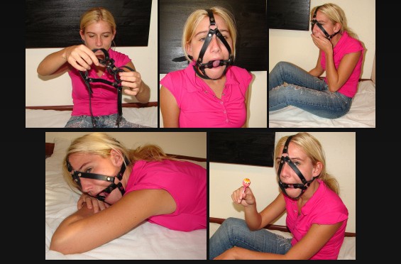 Wearing a harness ring gag – first time!!