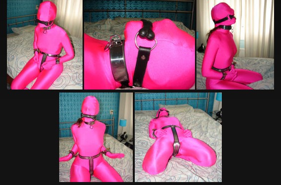 Zentai metal bondage
