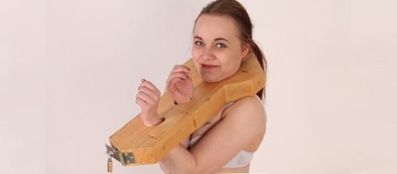 Heavy wooden fiddle