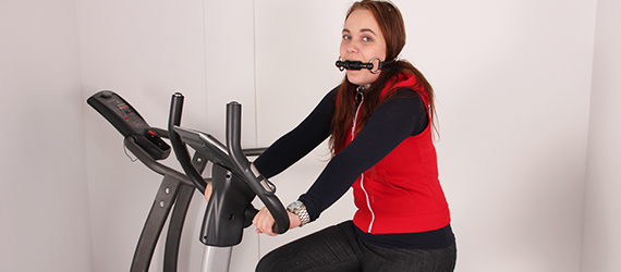 Cardio with tongue port gag ‍