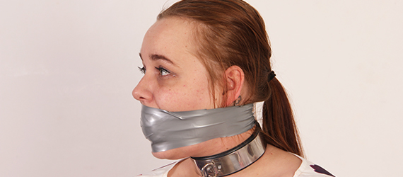 Tape gagged and stuffed with socks