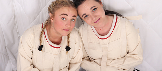 In straitjackets with my friend Zoey ‍‍‍