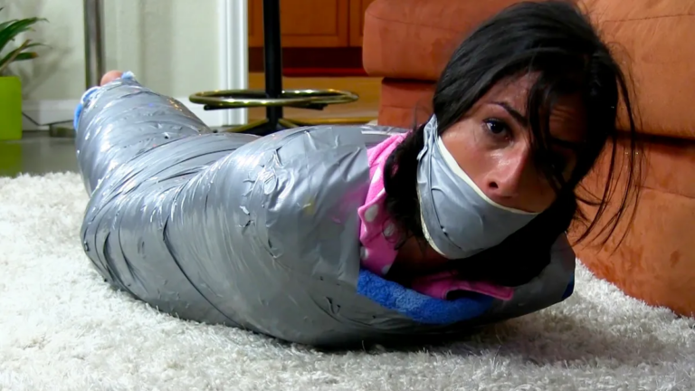 Sofia Bertolini is a Furious, Frustrated, Angry Mummified and Sweaty Sock gaggedBabysitter!