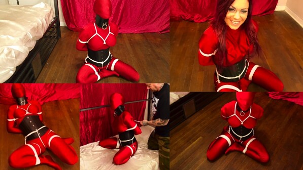 Living Doll.. Sexy Red Struggles