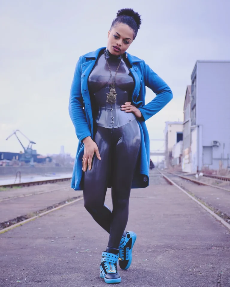 Turquoise Coat and Latex