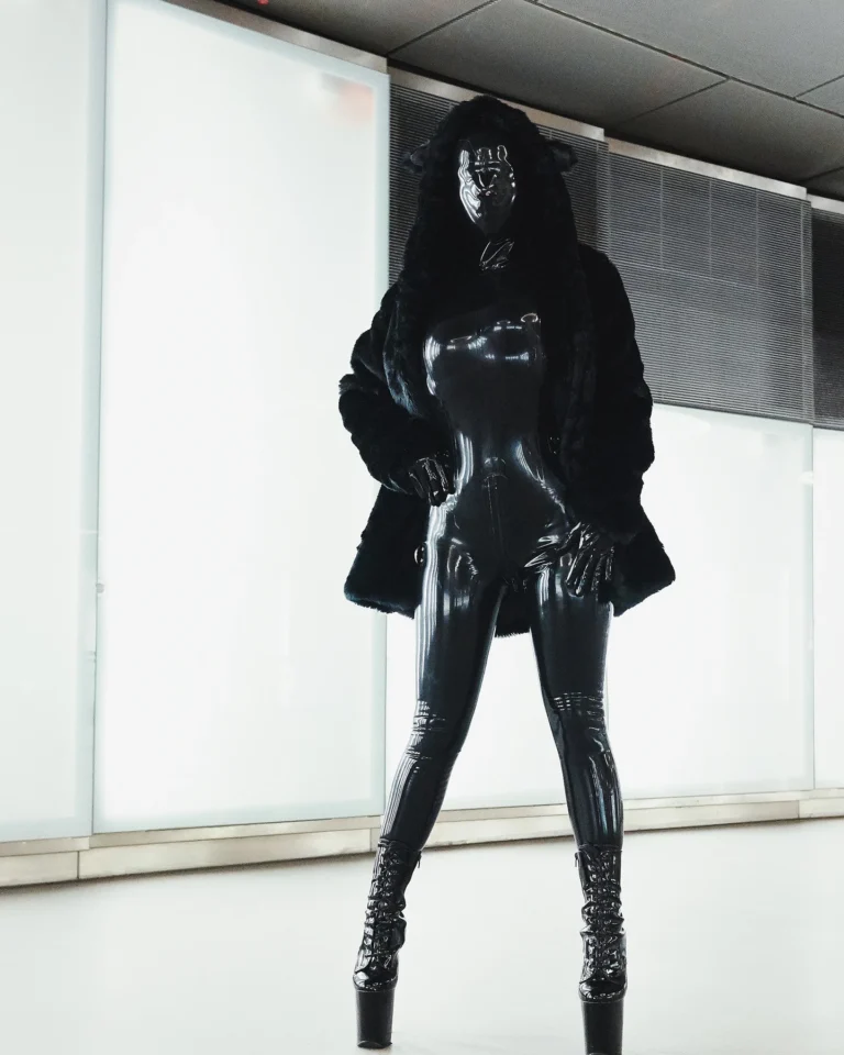 Black & Furry Latex Kitten