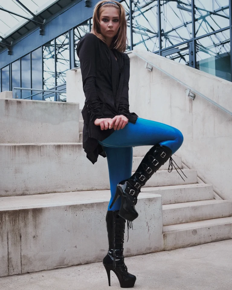 Black and Blue Editorial Fashion