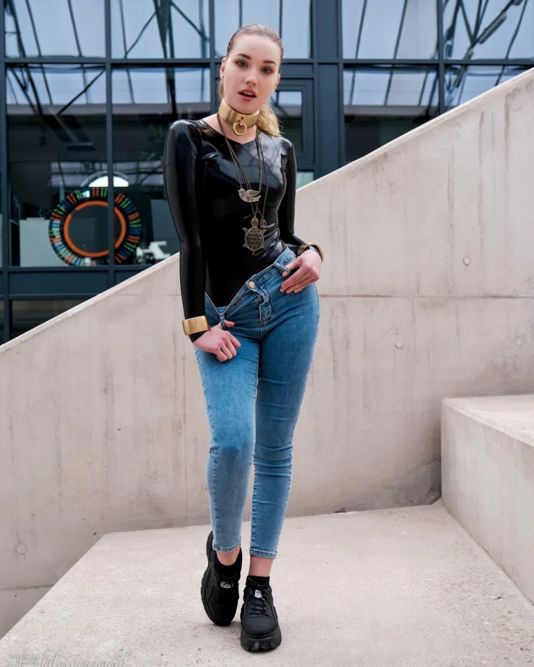 Latex Long Shirt & Jeans