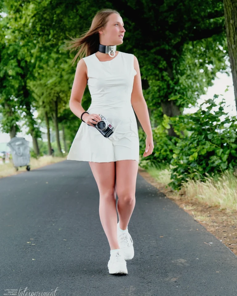 White Matte Latex Dress