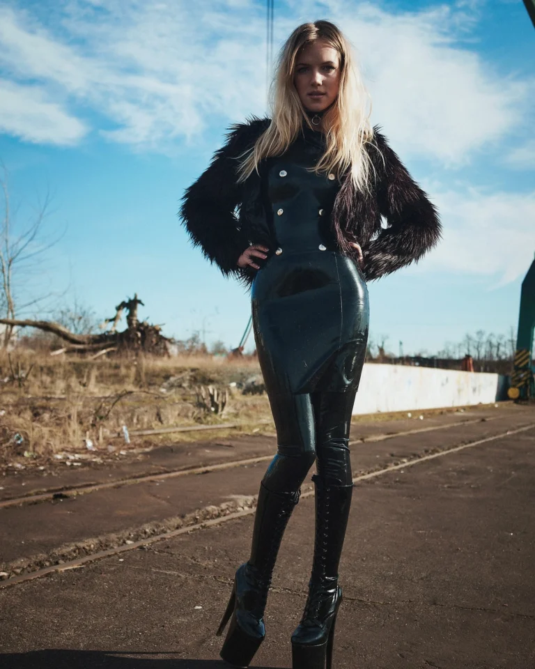 Black Button Fashion Dress