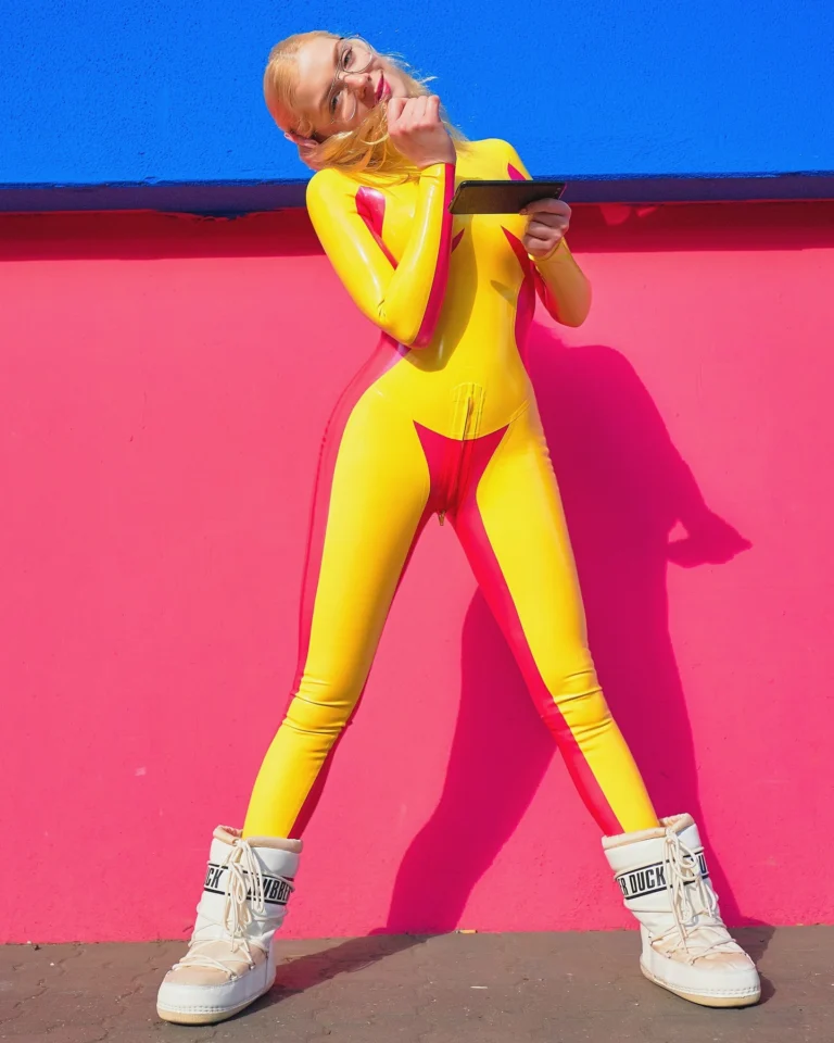 Nerdy Young Latex Girl