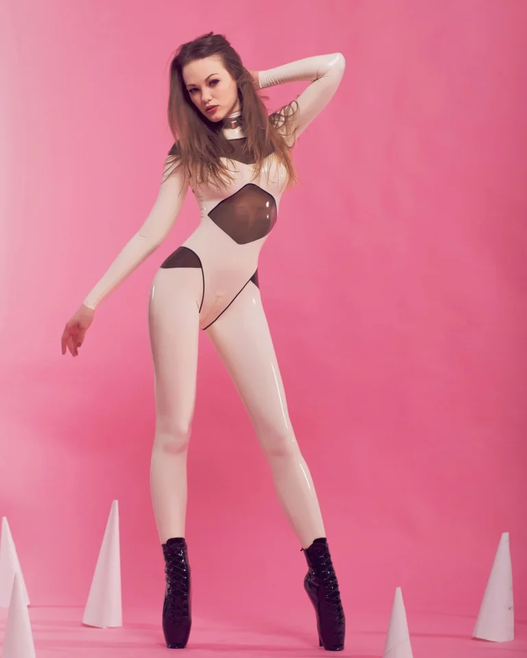 White Latex on Pink