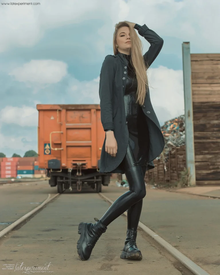 Military Coat & Latex (Under Clothes)