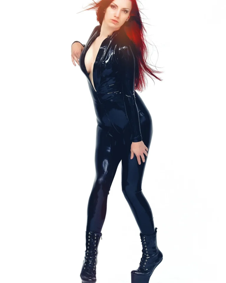 Red Head Latex Pony Girl