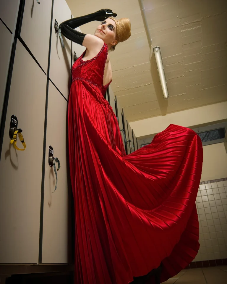 Lady in Red & Opera Gloves