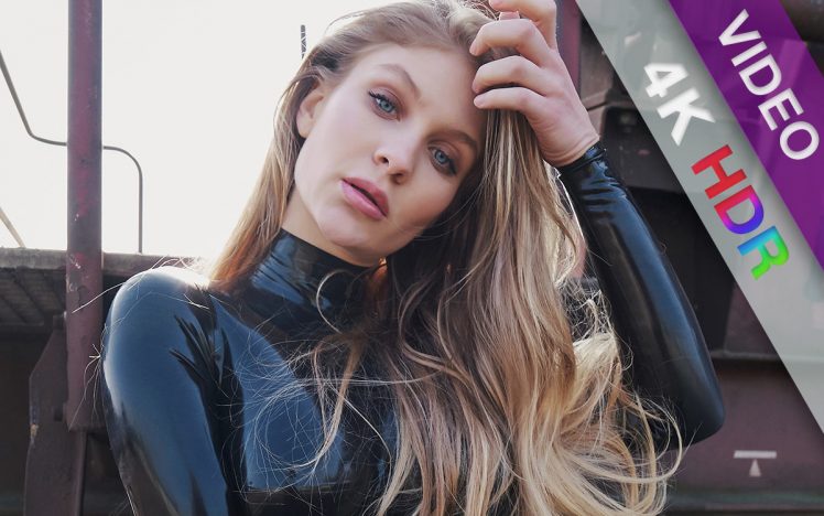 Leila Herring – Black & shiny fashion model
