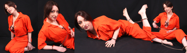 Prison girl Gemma on display