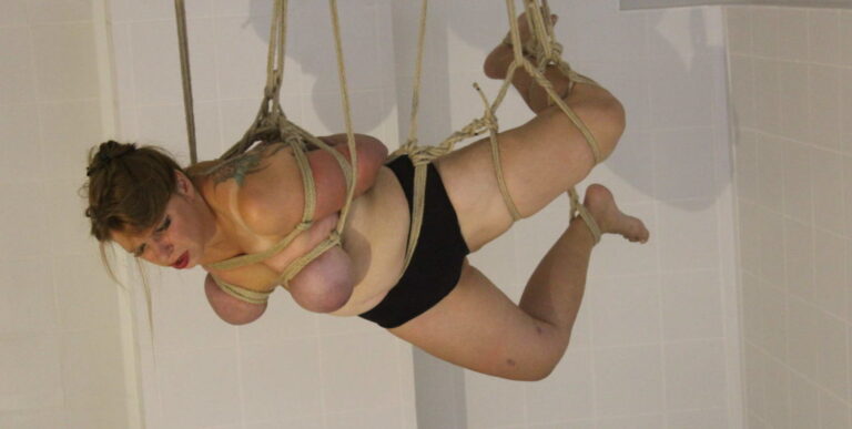 More hard Bondage for Bettine in the White Room