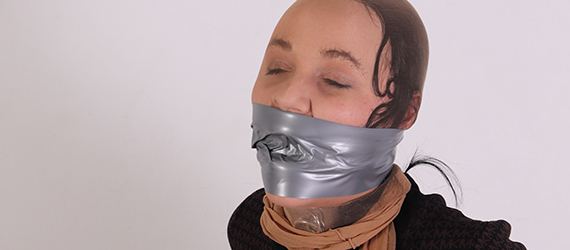 Pantyhood tape gag