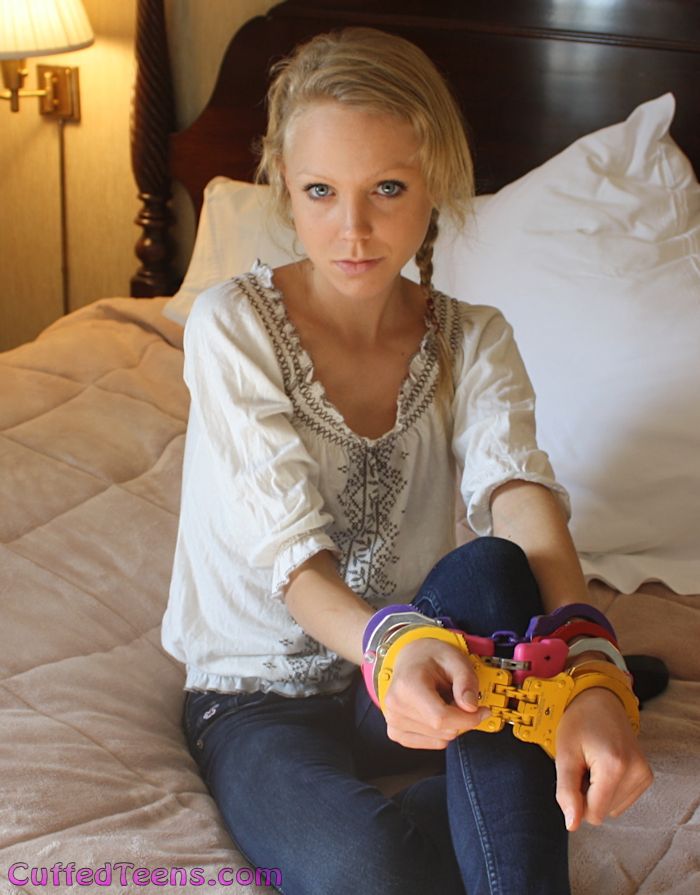 Bristol in colored handcuffs