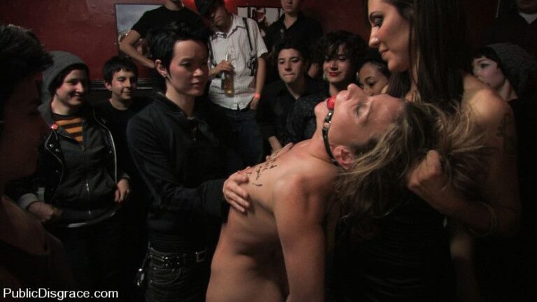 All Girl Public Disgrace: Ariel X humiliated and used in a queer bar