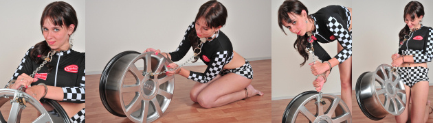 Charlene neck cuffed to the heavy rim