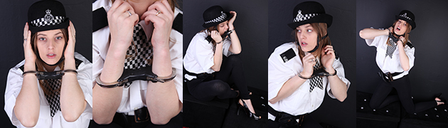 Lottii Rose locked in her own speedcuffs