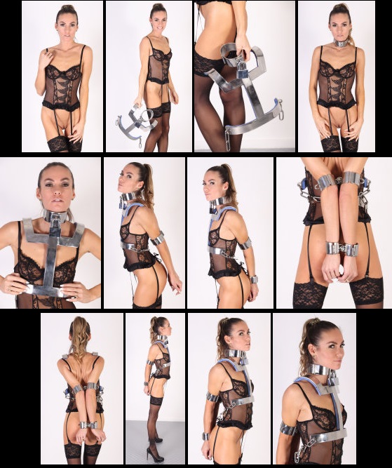 Sylvie – extreme steel elbow bondage
